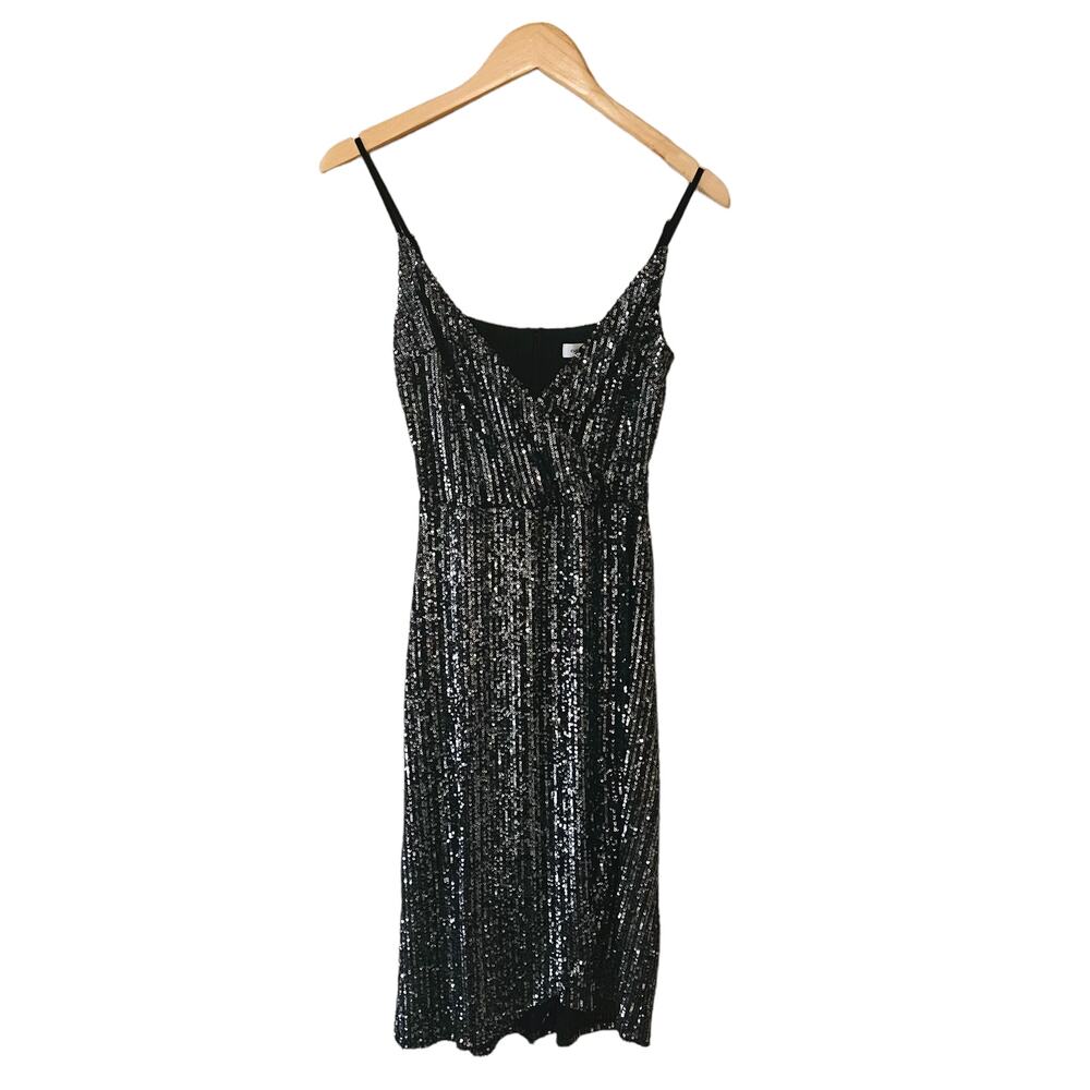 Cupcakes & Cashmere Joelle Sequin Tulip Dress Size XS Black - Picture 3 of 11